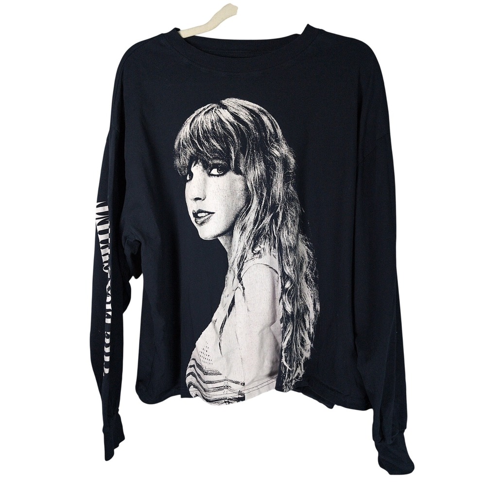 Taylor Swift The‎ Eras Tour Womens L Navy Blue Long Sleeve Graphic T-Shirt